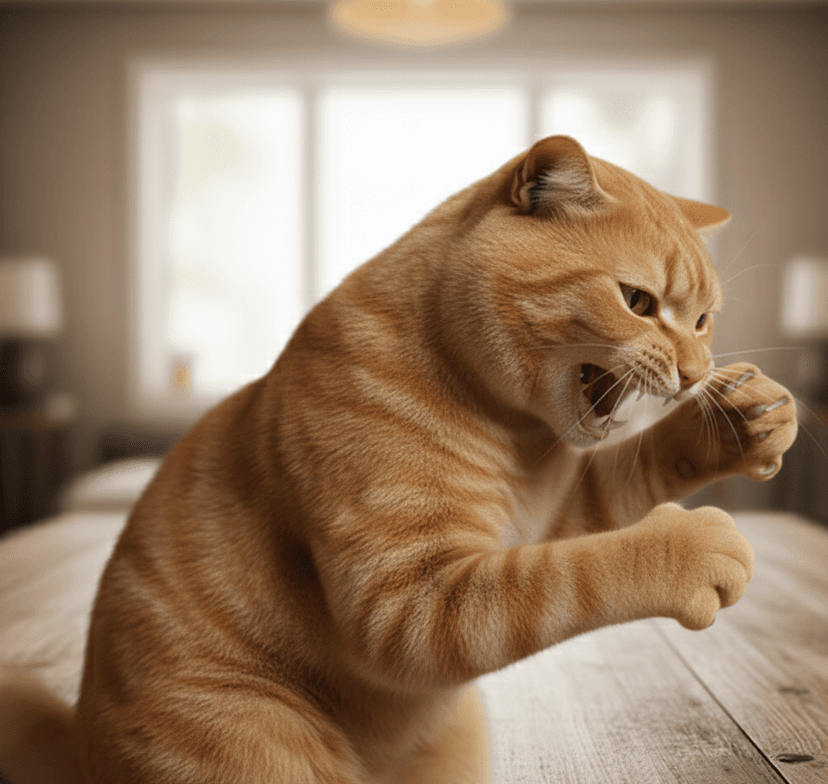 Uncooperative Cat